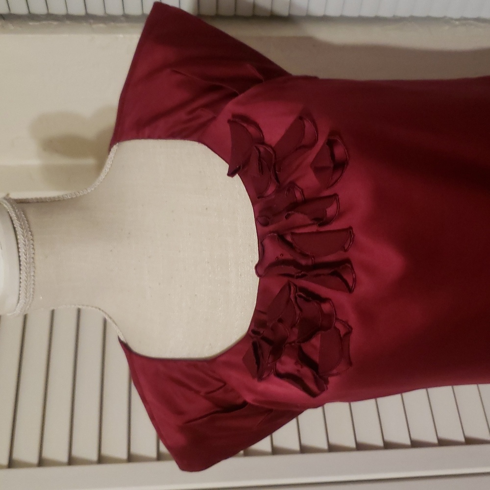 Reitmans Burgundy Satin Blouse - Picture 2 of 6